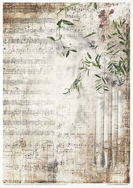 Rice paper set - A4 - Old Diary - 12 - ITD Collection - Tidformera