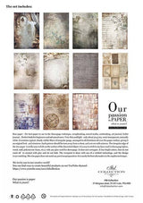 Rice paper set - A4 - Old Diary - 2 - ITD Collection - Tidformera