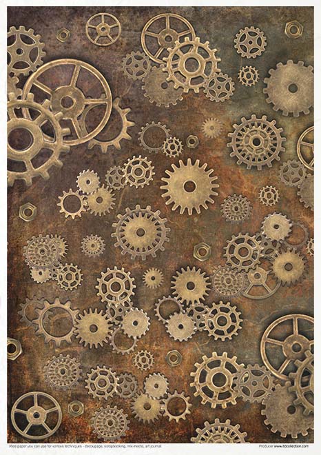 Rice paper set - A4 - Steampunk - 12 - ITD Collection - Tidformera