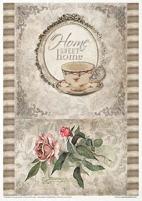 Rice paper set - A4 - Vintage Style - 3 - ITD Collection - Tidformera
