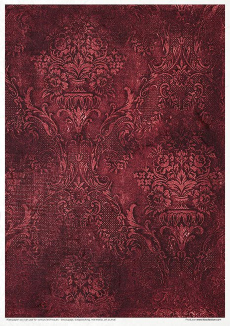 Rice paper set - A4 - Vintage Tapestry - 8 - ITD Collection - Tidformera