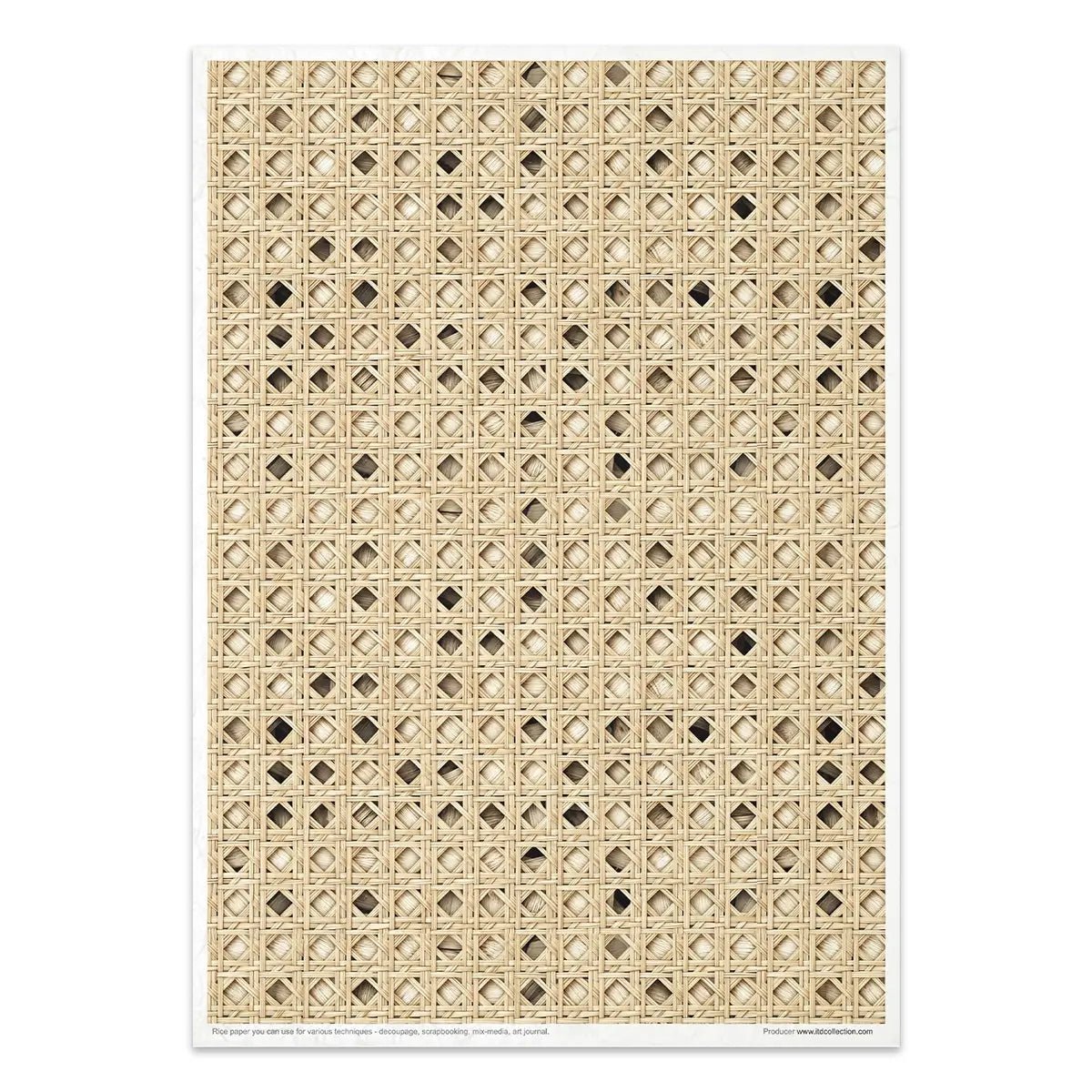 Rice paper set - A4 - Wicker & Rattan - 12 - ITD Collection - Tidformera