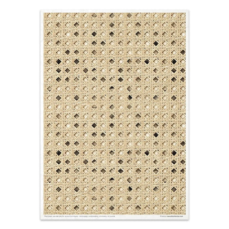 Rice paper set - A4 - Wicker & Rattan - 12 - ITD Collection - Tidformera