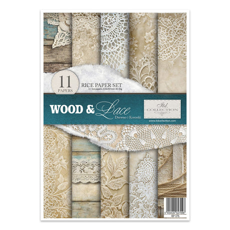 Rice paper set - A4 - Wood & Lace - 1 - ITD Collection - Tidformera