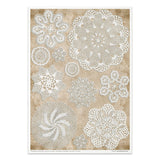 Rice paper set - A4 - Wood & Lace - 12 - ITD Collection - Tidformera