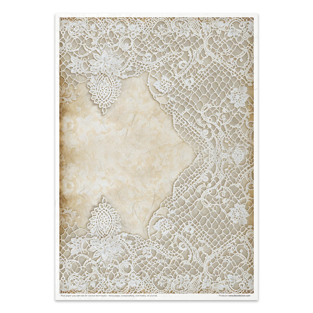 Rice paper set - A4 - Wood & Lace - 15 - ITD Collection - Tidformera