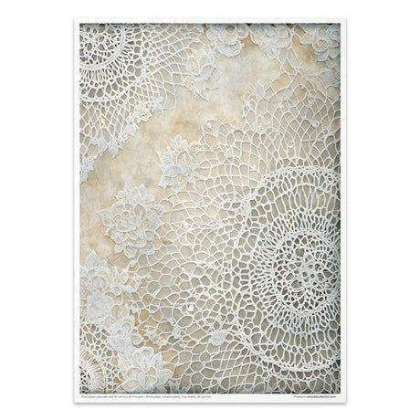 Rice paper set - A4 - Wood & Lace - 7 - ITD Collection - Tidformera
