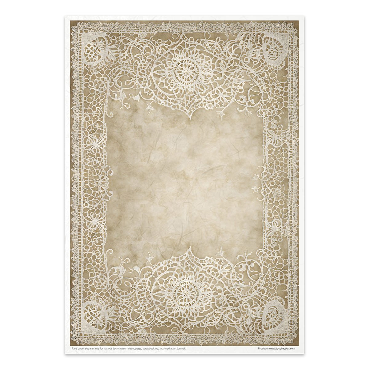 Rice paper set - A4 - Wood & Lace - 4 - ITD Collection - Tidformera