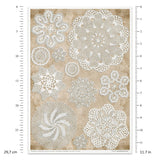 Rice paper set - A4 - Wood & Lace - 13 - ITD Collection - Tidformera