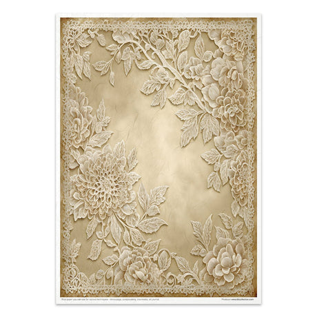 Rice paper set - A4 - Wood & Lace - 6 - ITD Collection - Tidformera