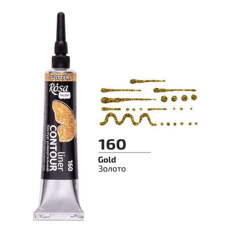 ROSA Talent Liner Contour 20 ml - Glitter Gold 160 - 1 - ROSA - Tidformera