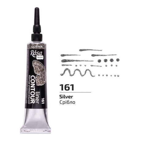 ROSA Talent Liner Contour 20 ml - Glitter Silver 161 - 1 - ROSA - Tidformera