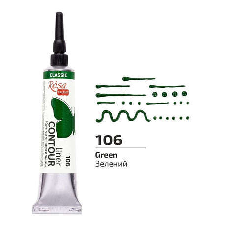 ROSA Talent Liner Contour 20 ml - Green 106 - 1 - ROSA - Tidformera