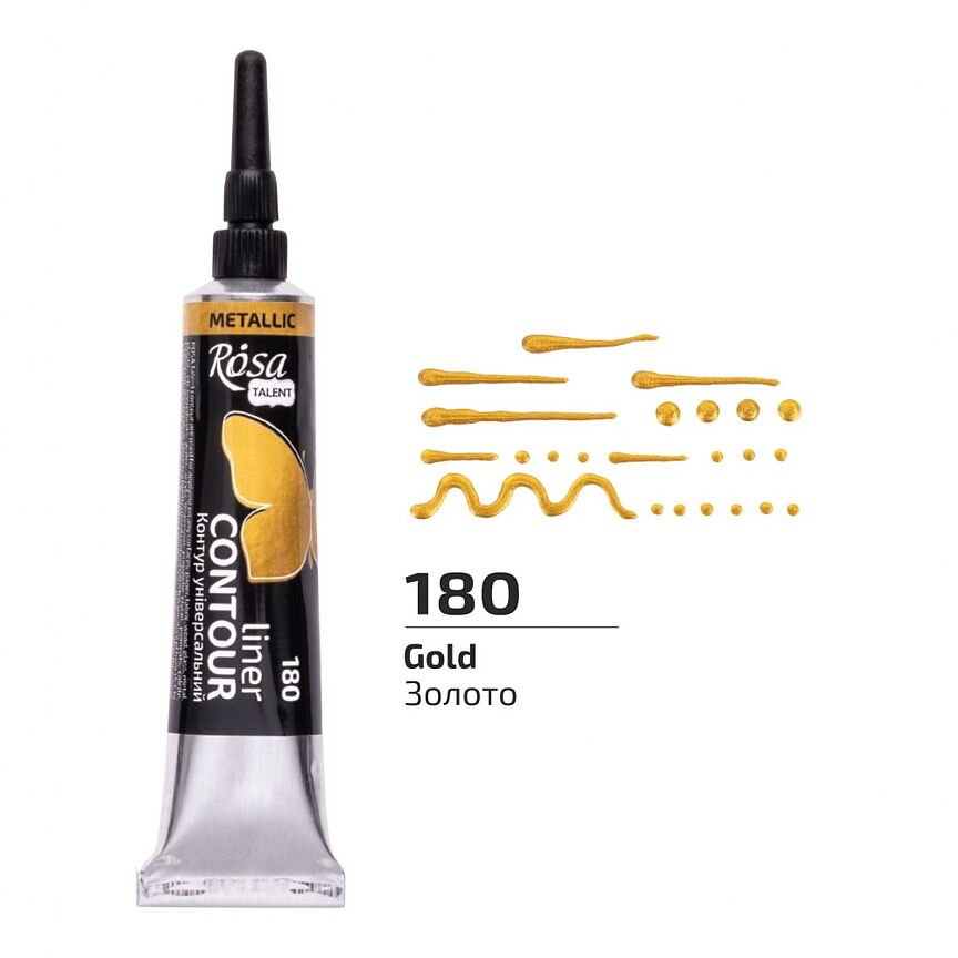 ROSA Talent Liner Contour 20 ml - Metallic Gold 180 - 1 - ROSA - Tidformera