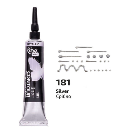 ROSA Talent Liner Contour 20 ml - Metallic Silver 181 - 1 - ROSA - Tidformera