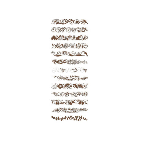 Rotary decoration stamp - Botanical - 2 - Shachihata - Tidformera