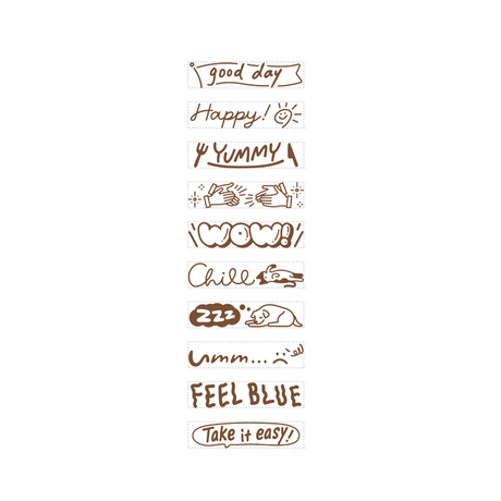 Rotary decoration stamp - Mini - Today's Mood - 2 - Shachihata - Tidformera
