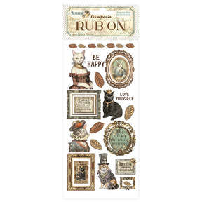 Rub - on - Alterego - Be Happy Lady Cat - 1 - Stamperia - Tidformera