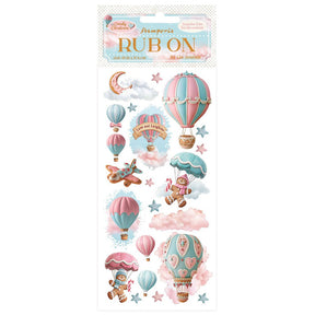 Rub - on - Candy Christmas - Air balloons - 1 - Stamperia - Tidformera