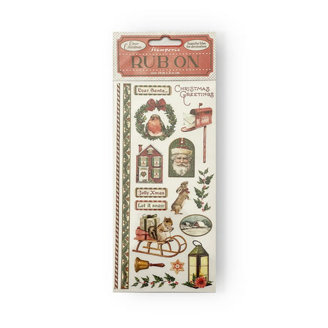 Rub - on - Classic Christmas - 1 - Stamperia - Tidformera