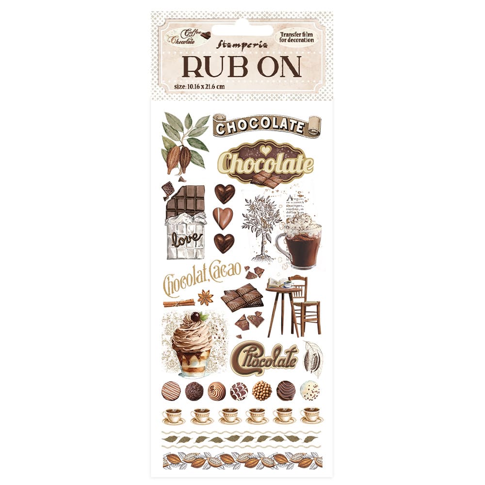 Rub - on - Coffee and Chocolate - 1 - Stamperia - Tidformera
