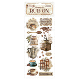 Rub - on - Coffee and Chocolate - Vintage Coffee Moments - 1 - Stamperia - Tidformera