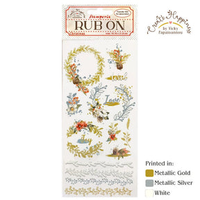 Rub - on - Create Happiness - Christmas garlands - 1 - Stamperia - Tidformera