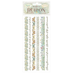 Rub - on - Daisy Art - Stripes - 1 - Stamperia - Tidformera