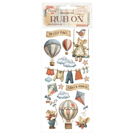 Rub - on - Family - Air Balloons - 1 - Stamperia - Tidformera