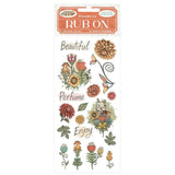 Rub - on - Furry Friends - Flowers - 1 - Stamperia - Tidformera