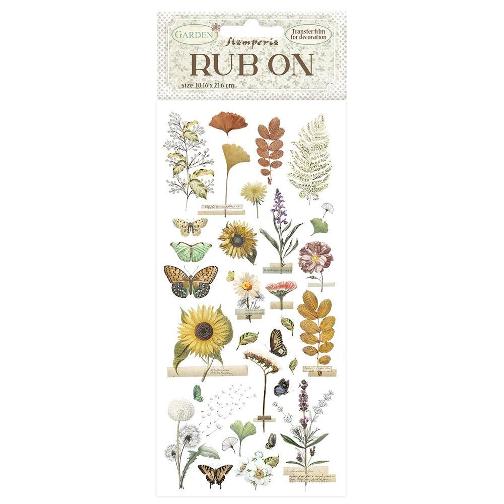 Rub - on Garden - Sunflower - 1 - Tidformera - Tidformera