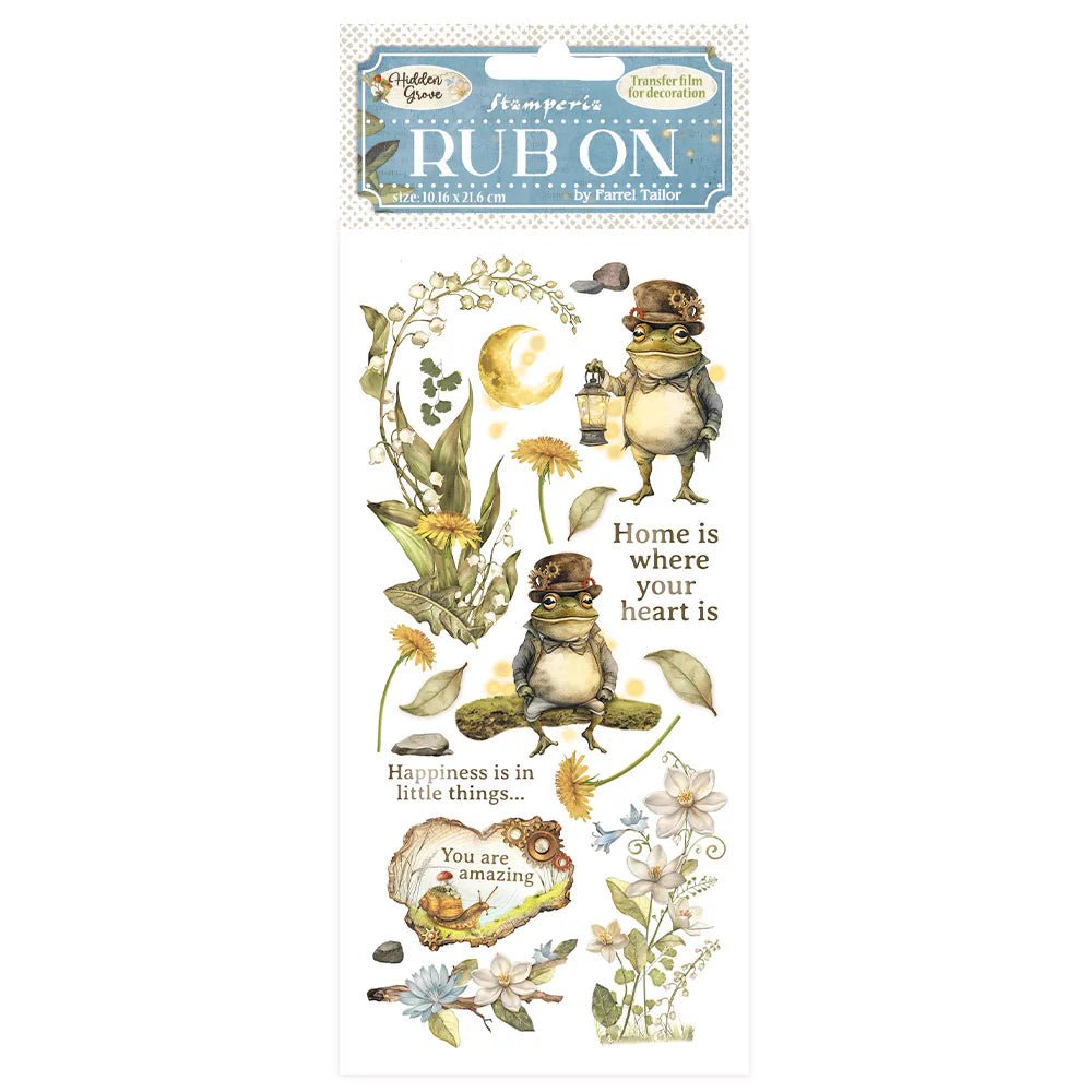 Rub - on - Hidden Grove - Mr Frog - 1 - Stamperia - Tidformera