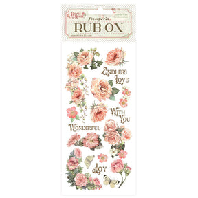 Rub - on - House of Roses - Writings and Roses - 1 - Stamperia - Tidformera