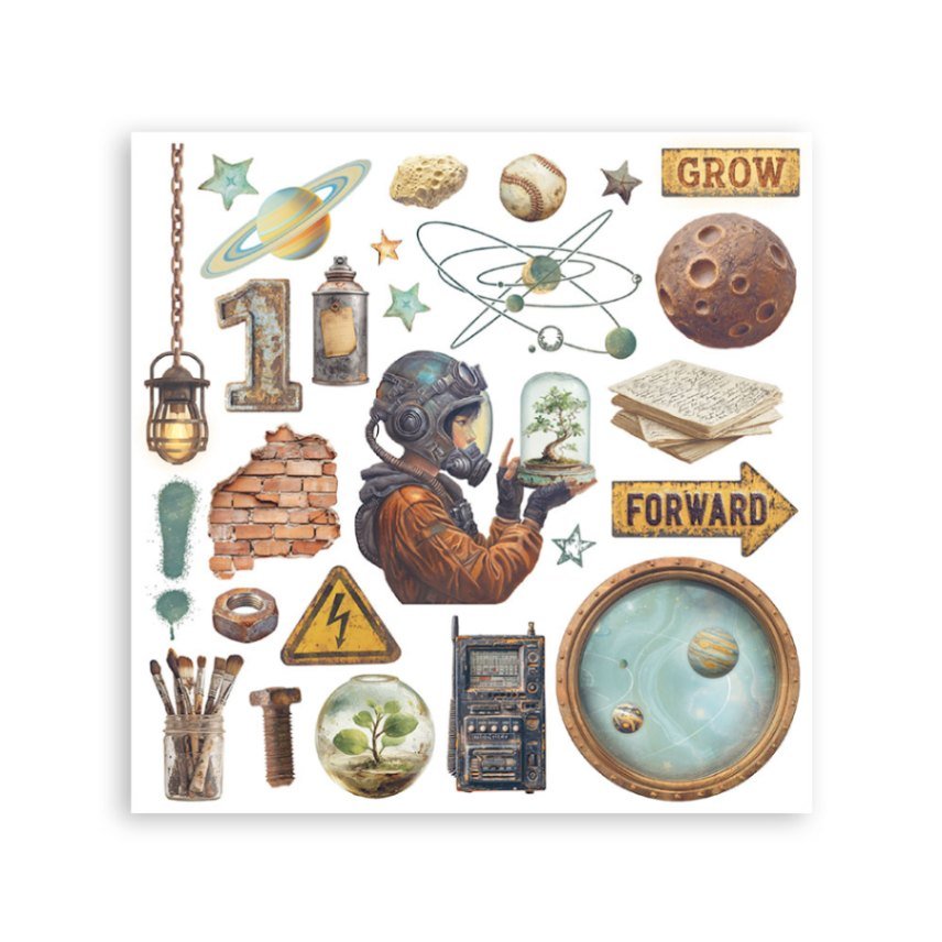 Rub - On Kit 15,5 x 15,5 cm - A New Beginning - 5 - Stamperia - Tidformera