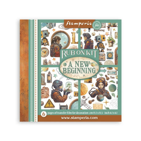 Rub - On Kit 15,5 x 15,5 cm - A New Beginning - 1 - Stamperia - Tidformera