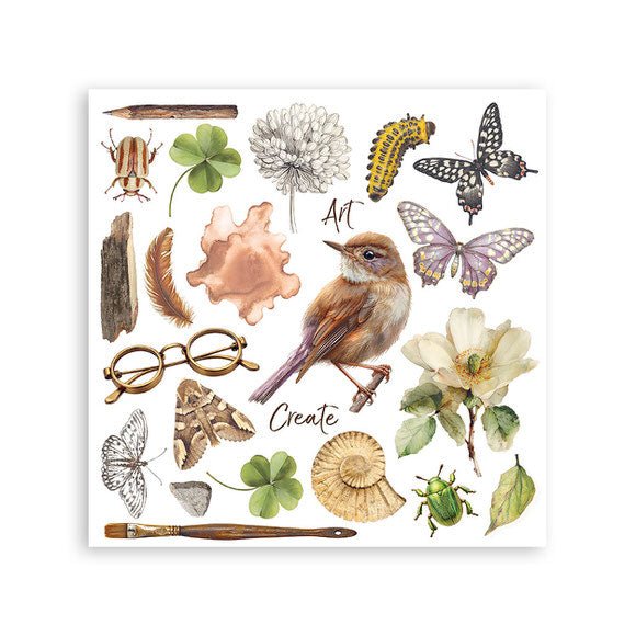 Rub - On Kit 15,5 x 15,5 cm - All Around - 3 - Stamperia - Tidformera