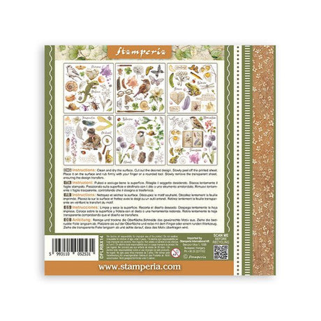 Rub - On Kit 15,5 x 15,5 cm - All Around - 8 - Stamperia - Tidformera