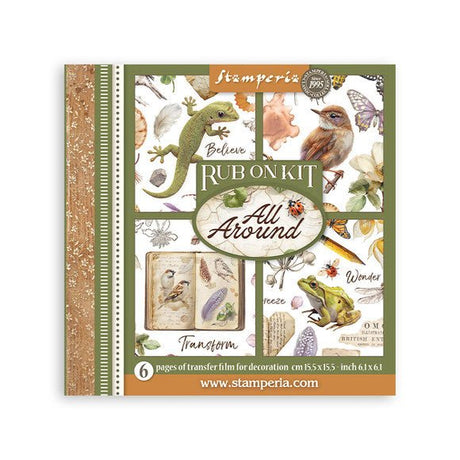 Rub - On Kit 15,5 x 15,5 cm - All Around - 1 - Stamperia - Tidformera