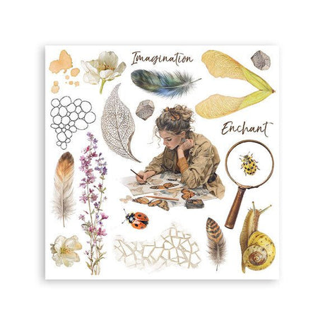 Rub - On Kit 15,5 x 15,5 cm - All Around - 5 - Stamperia - Tidformera