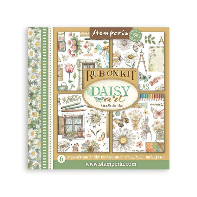 Rub - On Kit 15,5 x 15,5 cm - Daisy Art - 1 - Stamperia - Tidformera