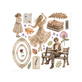 Rub-On Kit 15,5 x 15,5 cm - Flowers and Poems - 6 - Stamperia - Tidformera