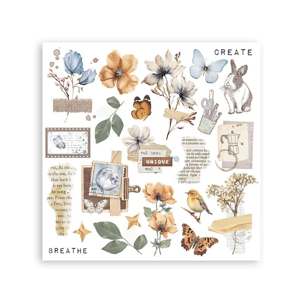 Rub - On Kit 15,5 x 15,5 cm - Secret Diary - 2 - Stamperia - Tidformera