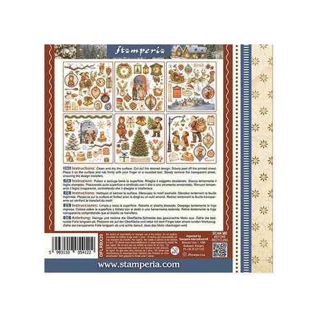 Rub-On Kit 15,5 x 15,5 cm - Silent Night - 8 - Stamperia - Tidformera