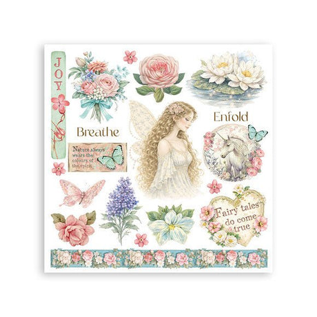 Rub - On Kit 15,5 x 15,5 cm - Wonderland - 7 - Stamperia - Tidformera
