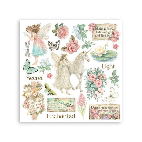 Rub - On Kit 15,5 x 15,5 cm - Wonderland - 2 - Stamperia - Tidformera