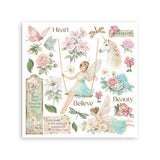 Rub - On Kit 15,5 x 15,5 cm - Wonderland - 5 - Stamperia - Tidformera