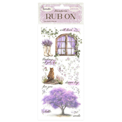 Rub - on Lavender - Window - 1 - Stamperia - Tidformera