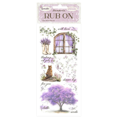 Rub - on Lavender - Window - Stamperia - Tidformera