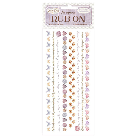 Rub - on - Quiet Days - Cozy Borders - 1 - Stamperia - Tidformera