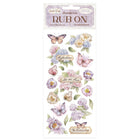 Rub - on - Quiet Days - Hydrangea and Butterfly - 1 - Stamperia - Tidformera